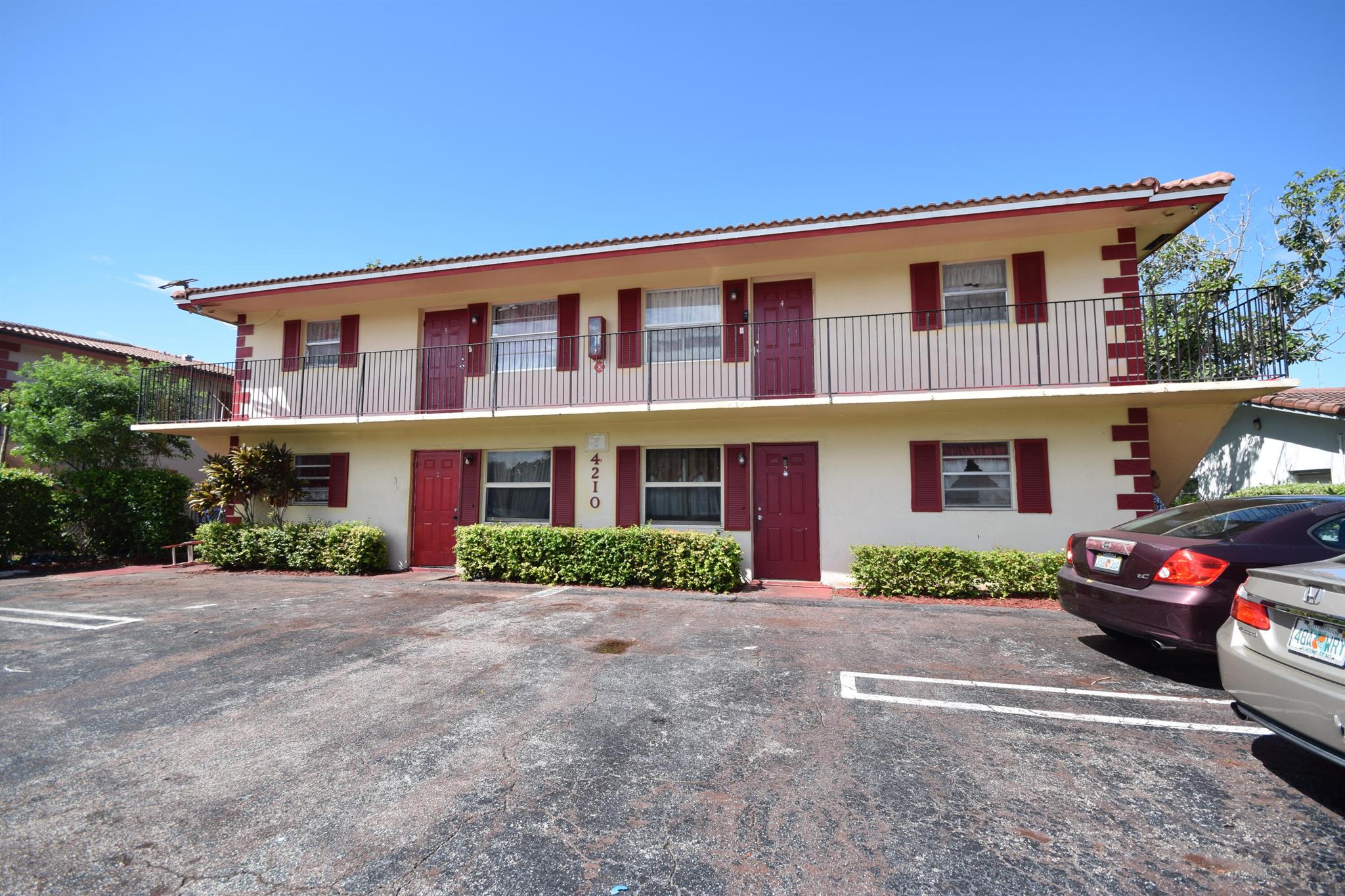 Don't miss this centrally located quadplex in the heart of Coral Springs, just minutes from grocery stores, shopping, restaurants, and major roadways. This property offers excellent income potential and is ready for renovations to maximize rental returns. Each of the four units features 3 bedrooms and 2 baths, central AC and has separate water and electric meters. A shared laundry room with washer and dryer hookups (no machines currently installed) provides added convenience for tenants. The property includes six dedicated parking spaces.