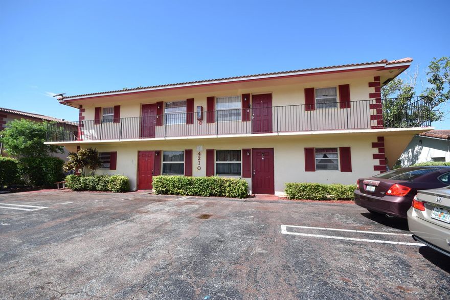 Don't miss this centrally located quadplex in the heart of Coral Springs, just minutes from grocery stores, shopping, restaurants, and major roadways. This property offers excellent income potential and is ready for renovations to maximize rental returns. Each of the four units features 3 bedrooms and 2 baths, central AC and has separate water and electric meters. A shared laundry room with washer and dryer hookups (no machines currently installed) provides added convenience for tenants. The property includes six dedicated parking spaces.