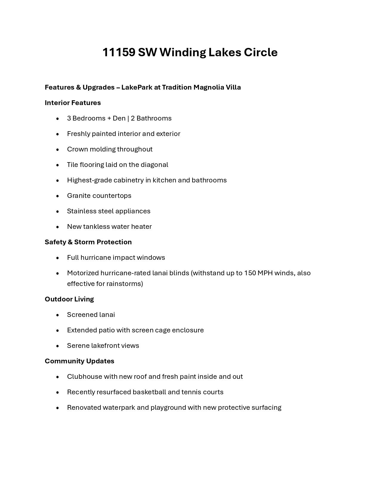 LAKEPARK AT TRADITION PLA - Residential