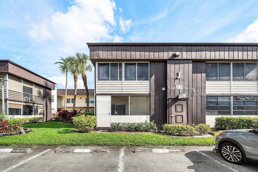 Step into this light-filled 1-bed, 1.5-bath 1st floor corner unit in the vibrant 55+ gated Kings Point community. Enjoy upgraded kitchen w/ granite countertop, SS appliances, & a custom designed wood kit cabinetry, w/ self-closing drawers, plus a full-size W&D. Sleek tile floors & an open layout create an inviting flow, while the assigned parking in front of the patio adds everyday ease. Live like you're on vacation w/ access to clubhouses, two 18-hole golf courses, indoor/outdoor pools, fitness centers, billiards, tennis, pickleball, bocce, shuffleboard, restaurants, theater, salon, & a convenient shuttle service to transport you around. 50+ active clubs, offering opportunities to connect w/ others & pursue a variety of interests. Experience the Kings Point lifestyle. Book your tour now!