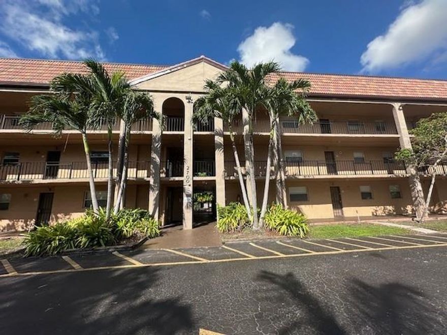 !! FANTASTIC LOCATION. ** condo in the heart of Coral Springs  ** LARGE 3 BEDROOMS 2 bathrooms (1,372sf) on the  SECOND  FLOOR NEAR ELEVATOR  CONDO WITH SPACIOUS LIVING AREAS,NEW KITCHEN WITH  SHAKER CABINETS  QUARTZ COUNTERTOPS, ALL NEW  STAINLESS STEEL APPLIANCES. TILE THROUGHOUT, WASHER & DRYER COMBO IN THE UNIT,  HUGE SCREENED IN PATIO. NEW ELECTRIC PANEL, New waterproof vinyl flooring , new hurricane impact  windows new bathrooms. TRANQUIL GARDEN AREA WITH POOL, ONE  ASSIGNED PARKING WITH TONS OF GUEST SPOTS. ACROSS FROM POLICE & FIRE, CLOSE TO SHOPPING, RESTAURANTS, HOUSES OF WORSHIP, PARKS AND EXCELLENT SCHOOL DISTRICT!! GREAT , UNIT CAN BE RENT AFTER A YEAR. Special Assessment (New roof 2025) paid in full by seller