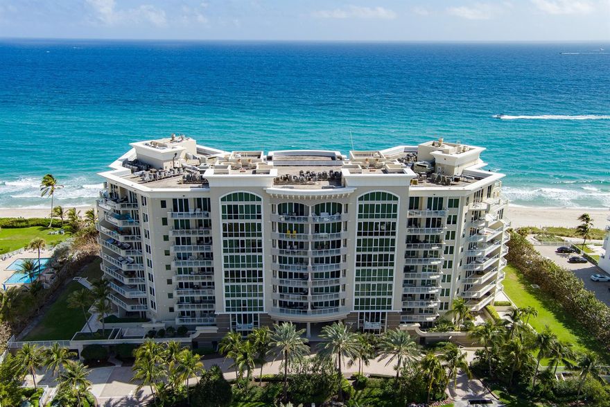 Southeast views and wrap around terrace with floor to ceiling glass throughout. Two master suites, one directly facing the ocean and the other overlooking the intercoastal with a private oversized terrace. The interior finishes and design include marble floors, wood cabinets, granite countertops, and an open kitchen concept with ocean views. The private keyed elevator opens directly into your residence. Ocean Grande offers many upscale amenities including a full time concierge, valet parking, manned security, infinity-edge pool, fitness center, and much more. Not to mention its pet friendly!