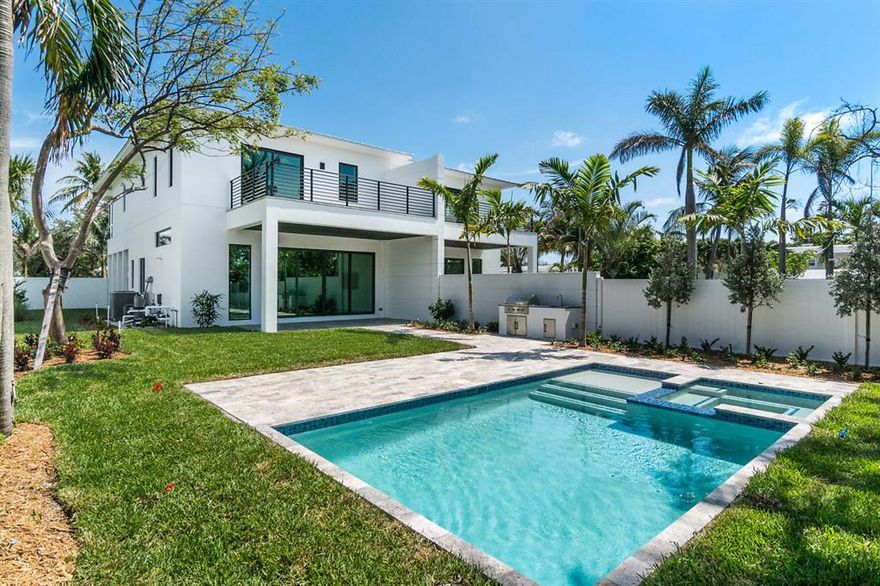 Villas at Bond are Marc Julien Homes' newest luxury project in Delray Beach. This exclusive collection features two 2,500 square-foot townhomes, each with three bedrooms and three-and-a-half bathrooms, spacious laundry room, two-car garage, expansive covered patio with summer kitchen, private pool with spa and lush tropical backyard. Striking interiors evoke the ultimate in contemporary living highlighted by a modern kitchen with Thermador stainless appliances, waterfall-edge quartz island, elegant matte black fixtures, wood floors and a master shower portraying organic stacked-stone contrasted by high-gloss tiling. The remarkable master suite features a wall of impact sliders leading to a large outdoor balcony overlooking the pool and landscaping. 
Buyer pays title & doc stamps. A mere 9 blocks to famed Atlantic Ave and walking distance to the beach, The Villas at Bond offer two exceptional opportunities to experience the sensational Delray lifestyle.Update, only 1 left.