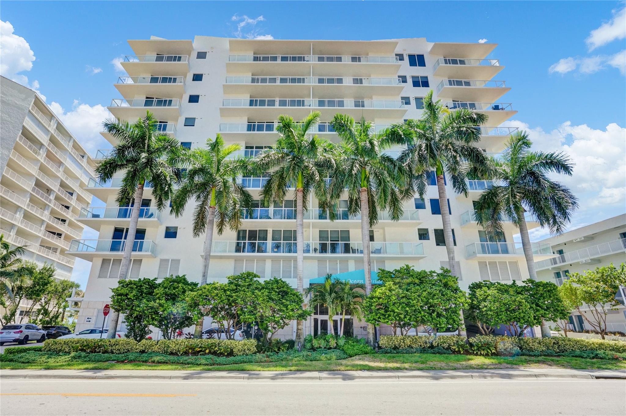 Unique Boutique Oceanfront 32 unit Condominium. Very quiet & highly secure building offering 24 hour valet services, gym and oceanfront pool and jacuzzi overlooking mangroves. This residence is unique with the elevator opening up into your own private foyer with a dedicated key fob that only the owner can access. No hallways! A fully renovated designer 2600 square feet 3 bedroom 2.5 bath corner unit is situated on the Atlantic Ocean with expansive balconies offering spectacular ocean and city views. Split floorplan with Two Master Bedrooms and the third bedroom is dedicated as an office. This residence has a spa like feel with many designer touches including private foyer with soothing fountains upon entering the front door, a soaking tub with ocean views see suppliment tab continued