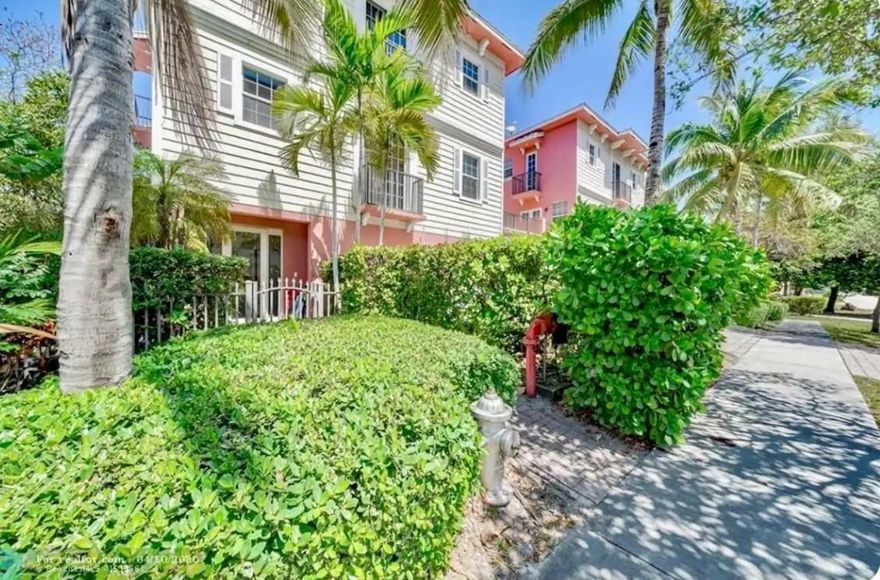 Investor opportunity-Currently rented until May 2027  Tri-level 2BR/2.5BA townhouse in a small boutique development of only 6 units, located just half a block from the beach in Pompano Beach. Features impact hurricane windows, volume ceilings throughout, newer appliances (approx. 1 year old), large laundry room, private 2-car garage, and rooftop balcony ideal for outdoor living. Pets permitted.Very low HOA fees and the rare benefit of Daily Rentals Permitted with no rental restrictions/perfect as an AIRBNB or VRBO. Bright, open layout with excellent separation of space. Highly walkable location near the beach, dining, and shopping.