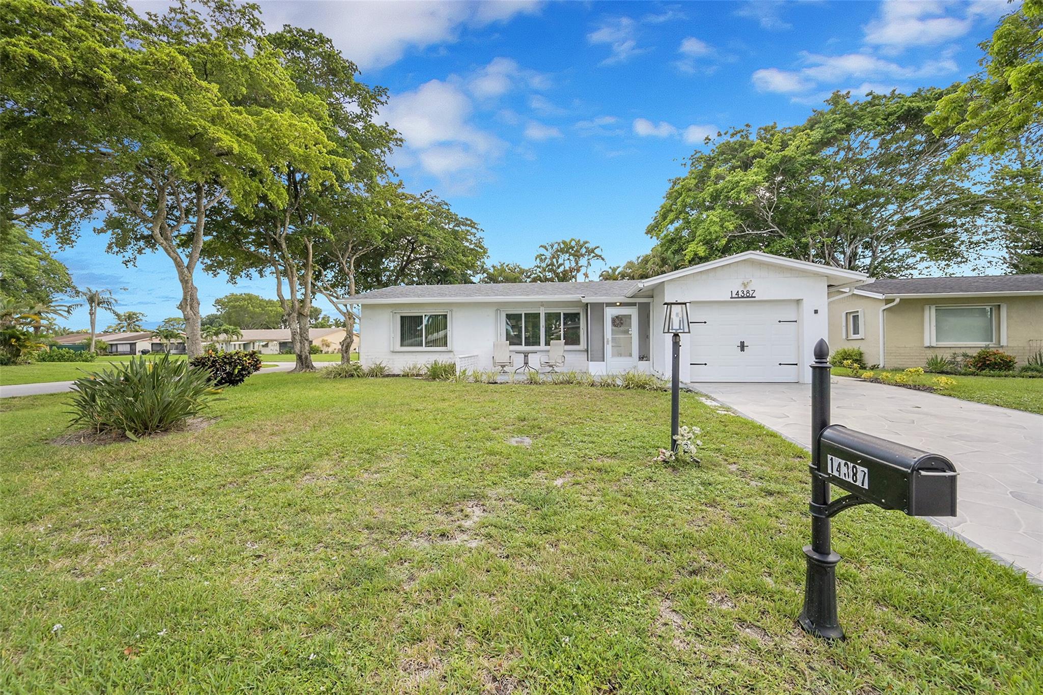 Immaculate 2BR, 1BA home in sought-after Delray Beach! Featuring an upgraded kitchen with quartz countertops, stainless steel appliances, newer stove & dishwasher, plus a charming breakfast area. Time to make culinary masterpieces! Enjoy a formal dining room, spacious bedrooms with laminate flooring, and a cozy bonus room—ideal for reading, hobbies, or a home office. One-car garage, newer A/C (2023), newer roof (2022), and all impact windows for peace of mind. Lawn care included. Vibrant community amenities include pools, tennis, pickleball, billiards, and clubhouse. Move-in ready and perfectly maintained—this home blends comfort, style, and convenience!
