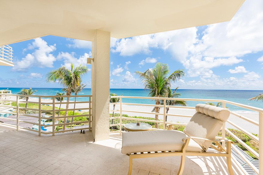 The current residents, guests, and lessee's rave about the concierge services and amenities that are offered as part of the lifestyle in the Presidential Place Beachfront Home-Condo at the Boca Resort property. The friendly staff is always ready to be of assistance! Live the premium oceanfront Boca Resort Lifestyle in this one of a kind Beachfront building directly on the sand.This Exceptionally spacious 4900sq ft. home plus wrap around balconies provides full views of the Atlantic Ocean&Lake Boca Raton.See the ocean & the beach at cruise level, as the waterfront views are invited into the residence. Beautiful and soothing the entire home has water views to enjoy.THIS TRUE THRU-VIEW HOME PROVIDES TWO WATER VIEWS bringing sunrise & sunset moments to enjoy in the home or from the balconies* Greet the morning from your oceanfront master bedroom suite, or have a relaxing bath with an ocean view as you soak in the spa tub and watch the sailboats go by.  In the evening share a cocktail, see the sunset with its shimmering colors painting themselves over the Boca Resort Hotel, Lake and Yachts on the water below. Truly a special lifestyle from the minute you enter your home from the private elevator entrance into the wide-open spacious living area. The formal dining, living room and media area are great for entertaining many guests or just for yourself.This condo has a split floor plan affording privacy for you and your guests. Each bedroom has a  full bath en-suite.
Love to Cook!  Brand new never used Kitchen appliancesThermador Appliances, Wolf Stovetop, Sub-Zero wine storage, Miele Ultra Diamond dishwasher.This bright, happy inviting kitchen overlooks the Lake Boca water views as you prepare the day's feast.
The home is being offered fully furnished as seen in the pictures with a few exceptions*. A full laundry room that has a separate elevator, great for caterers to use when entertaining,  it is equipped with Maytag washer, dryer, and a laundry sink.  The window treatments are remote controlled blinds and plantation shutters.  Currently, the 4th bedroom is being used as a breakfast dayroom facing Lake Boca which provides a sun-filled room with beautiful water views.
In addition, there is a private oceanfront cabana that comes with this home.  It is furnished and has a full bath/shower. Get your laps in at the resort-style Presidential pool. The beach club room is for the residents use and on weekends there is coffee and bagels offered. If you are a member of the Boca Resort Beach Club or choose to become one, there is a gate at the pool that gives you access to the private beach club pool area where you can go and enjoy the amenities and restaurants located there.
Presidential Place is one of Boca Raton's most prestigious oceanfront condominums. Home to only 42 exclusive residences. Presidential Place  is uniquely situated within the gates of the renowned Boca Raton Resort and Boca Beach Club.Presidential Place offers a private and priviledged lifestyle with resort ambiance and luxury amenities to go along with it.  The oceanfront community epitomizes five-star luxury oceanfront living with private beachside cabanas and an oceanfront swimming pool with a private attendant.The state of the art fitness facility, valet parking, 24 hour manned security.  Preimer Club Membership is offered giving privileges and access to (4) championship golf courses, tennis courts, a world class spa, fitness center, water sports, fine and casual dining along with many yearly social activities for adults and kids. Come enjoy Boca Raton and surrounds, Mizner Park, Museums, IPIc,Kravitz Center for live theatre in Palm Beach,Downtown Delray Atlantic Blvd. Restaurants, cafes, sporting and boating activites.  Private Boca Executive airport nearby, FAU, fine shopping at Town Center Mall. All awaits you!