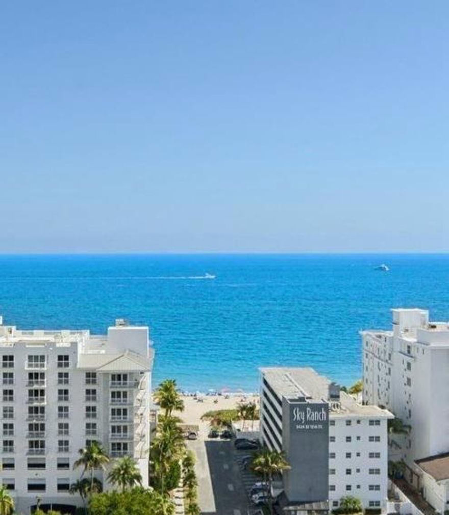A Dream View Awaits! All assessments ''paid in full''! Spectacular newly finished building-Corner sub-penthouse residence, sweeping ocean, Intracoastal & iconic Hillsboro Lighthouse views! Perfectly positioned ''50 steps'' from the beach, The Water Taxi pick up station, premier resorts, waterfront dining, Full water sports station, The Ritz & more. Residents enjoy Free ride share + list of incredible community amenities, all inclusive! Unique city plan! See attached list. FLL Intl Airport 30 min. to your door. Impact glass throughout. Features include updated lobby, roof, concrete restoration, elevators, & resort-style pool, sauna, fitness center, community room, car wash area & covered parking. New hall carpeting, parking lot & gate underway, PAID. A rare opportunity. In person is a treat