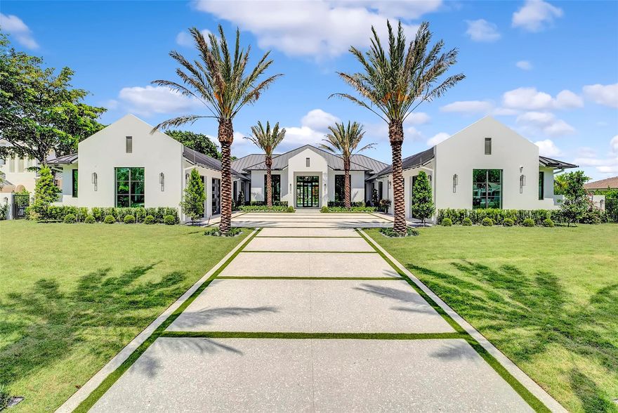 "NEW PRICE" Just Completed and Ready to Move In. Introducing this breathtaking Waterfront Brand New Home built by Bella Homes. A very rare opportunity to purchase this Modern "Masterpiece" perfectly nestled on a one-acre lake front lot situated in the highly sought after FieldBrook Estates consisting of only 54 homes. This 5 Bed, 5 Full Baths, 2 Half Baths, Office, Media Room, 4 Car Garage, 1 story open concept home that invites modern clean lines, warm woods and stone touches with lots of natural light. This home offers the very best Designer Finishes and Smart Home Technology offering Lutron Centralized Lighting System, 5G Dedicated Fiber, Resort Style Pool with Lush Landscaping Package. Perfectly located just minutes away from Boca Raton's top schools and world class shopping.