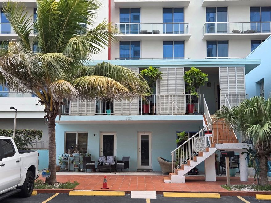 Only 69 steps from the sand! This cozy, fully furnished 1-bedroom 1 remodeled bathroom beach apartment is HUGE-Beautiful Beach View from Bedroom, Living Rm, Kitchen+Porch-comes with everything you need to enjoy the Hollywood Beach lifestyle. Annual lease, Furnished & move-in ready, ALL utilities included: electric, water/sewer, WiFi, 1 parking spot, Laundry, Pets OK! Enjoy a private enclosed balcony on the 2nd floor with seating and table!. Plus, a shared patio with a barbecue grill makes every day feel like a vacation. Prime location: between Johnson St & Hollywood Blvd, east of A1A-minutes to I-95 & walking distance to all the fun on Hollywood Beach Broadwalk. Move-in ready! Long Term=$2700per month/Short Term=$4k per month! . No association approval delays. SIGN & MOVE IN ASAP!