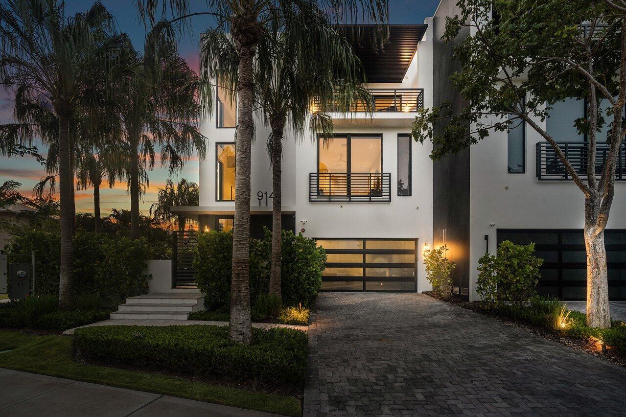 Welcome to 914 Palm Trail, a modern masterpiece in the prestigious 10Palms community. Perfectly situated just two blocks from the Delray Beach Marina, a short stroll to pristine beaches, and only eight blocks from vibrant Atlantic Avenue, this exquisite townhome offers unparalleled access to the best of coastal living and downtown Delray Beach's renowned restaurant and entertainment scene. Spanning 3,344 sq. ft. under air (4,021 total sq. ft.), this 3-bedroom, 3.1-bathroom residence combines contemporary design with thoughtful details for a luxurious yet effortless lifestyle. Highlights Include: Unbeatable Location: Enjoy the convenience of being just steps from the Intracoastal, with walkability to the beach and downtown, perfect for dining, shopping