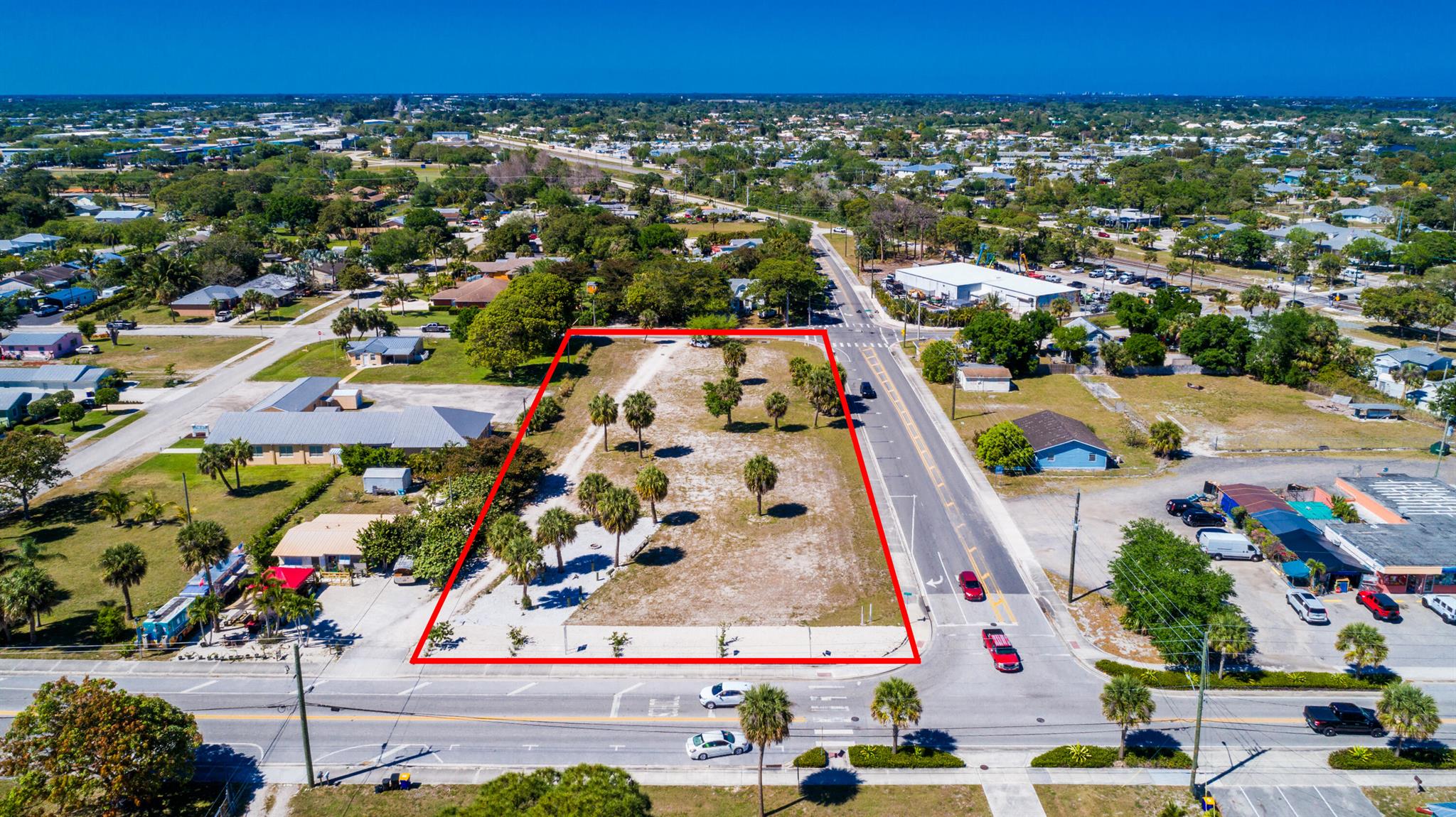 Opportunity for NOW and the future. One of the largest parcels located in the center of Port Salerno's Redevelop District. Approximately 1.3 acres. Numerous development options available. Port Salerno is a historic fishing village with lots of activity. This location is within walking distance to a number of waterfront restaurants, marinas, dockage and charter activities and seafood markets. Watch the Commercial Fishermen unload their fresh catch from the Manatee pocket riverwalk. There is a revitalization project established on and in front of the commercial waterfront, to enhance walking traffic and parking, in process now. There is plans for a ''park'' just adject from this property on Salerno Rd. In short this area is in redeveloping action now.