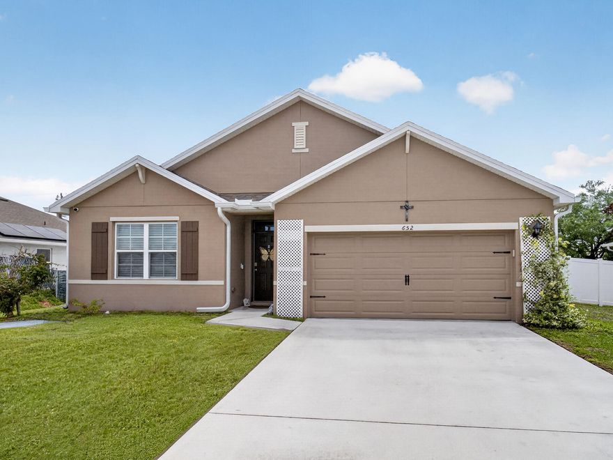 Welcome to this beautifully built 2021 home in the heart of Port Saint Lucie, offering the perfect blend of modern design, energy efficiency, and Florida outdoor living. This spacious 4-bedroom, 2-bathroom residence features an inviting open-concept floor plan with seamless flow between the living, dining, and kitchen areas—ideal for both everyday living and entertaining. Step outside to your private backyard oasis complete with a heated saltwater in-ground pool and fully fenced yard, perfect for relaxing or hosting family and friends year-round. Additional highlights include solar panels for energy savings, contemporary finishes throughout, and plenty of space to enjoy inside and out. Conveniently located near shopping, dining, schools, and just a short drive to beautiful Treasure Coast.