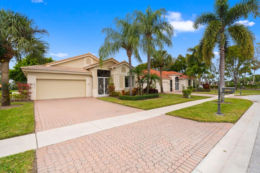 Venetian Isles - A premier active 55+ community in Boynton Beach boasting a full-time social director and a 26,000 sq. ft. clubhouse. Near shopping, entertainment, PBI airport and the turnpike, this gated community offers every resident a multitude of pursuits to fit their needs. This waterfront 3bd/2bth cul-de-sac home is bright and spacious. A short distance from the clubhouse, pool, fitness center, tennis courts and the 24 hr. manned gate, this home is well positioned for easy access to all the amenities.  It is the perfect place to call home for the snowbird or year-round resident. New water heater 2026, AC 2024, Impact glass 2022, Whole house generator 2020.