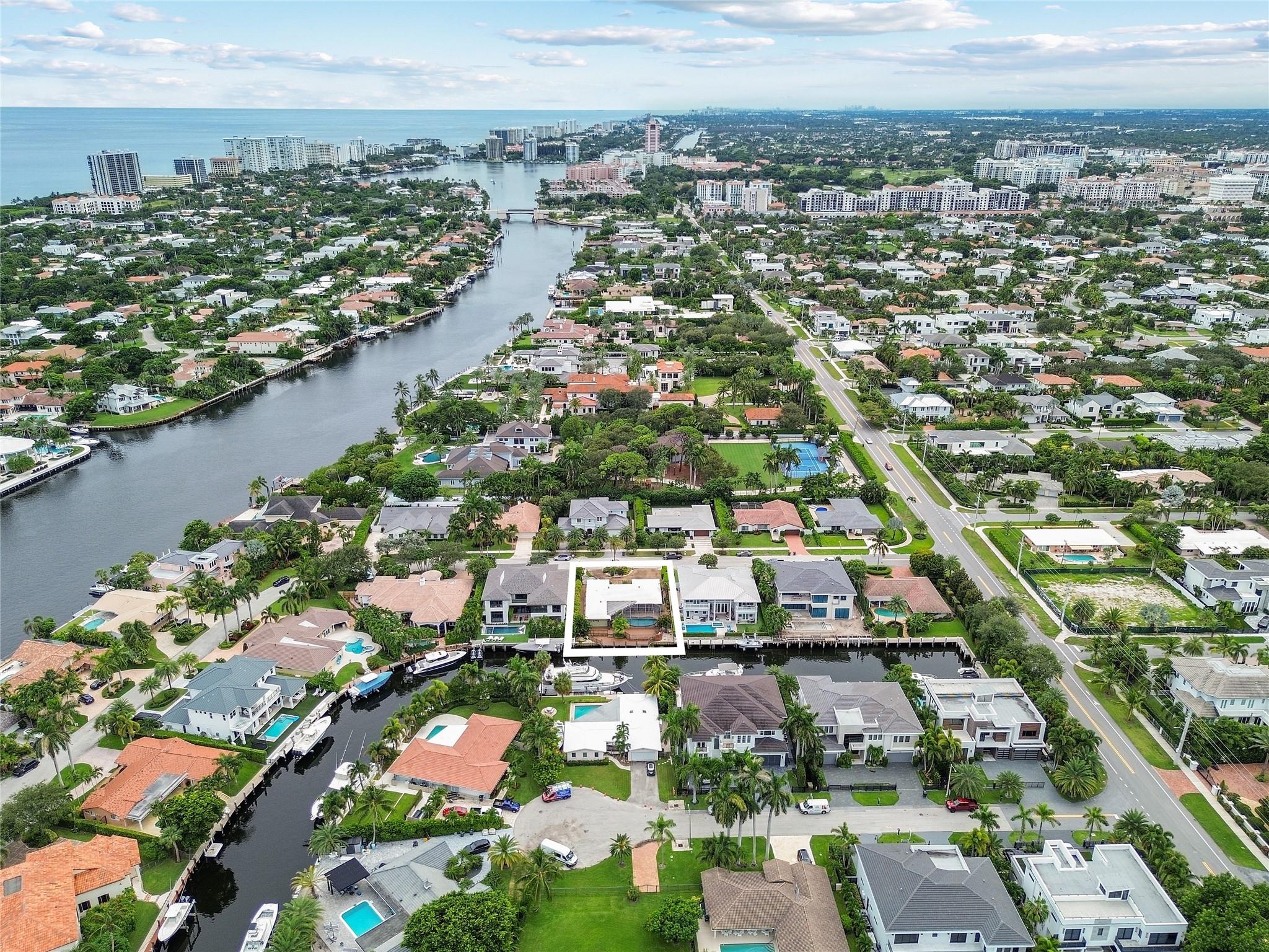 Golden opportunity in Golden Harbour - the only waterfront neighborhood in East Boca Raton within half a mile walking distance to Mizner Park's world-class dining, shopping, and entertainment. This extremely rare opportunity presents unmatched potential in an irreplaceable location. With 81 feet of water frontage on a 75-foot-wide deepwater canal, you'll enjoy direct access for boating while being just minutes away from Lake Boca, the Atlantic Ocean and the world-renowned Boca Raton Resort & Beach Club. Build your custom forever estate or develop a spec-home surrounded by ultra luxury residences in this prestigious enclave.