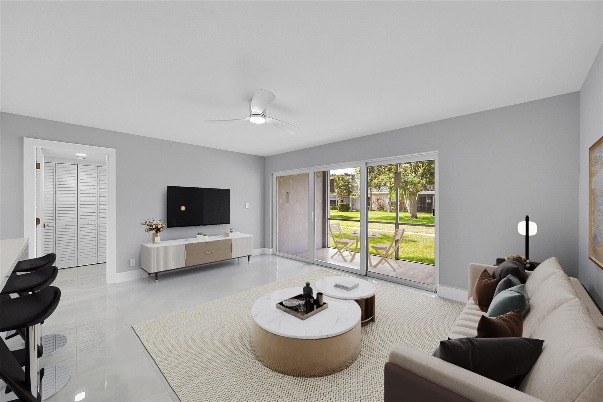 Welcome to modern living at its finest! Every single item in this unit is brand new! AC unit, Impact doors/windows, floors, bathrooms, kitchen, electrical panel, light fixtures, appliances, EVERYTHING IS BRAND NEW!
This beautifully renovated 2-bedroom, 2-bath condo offers an open-concept layout, brand new luxury ceramic flooring, a designer kitchen with quartz countertops, soft-close cabinets, and stainless steel appliances.
Every detail has been thoughtfully updated—from sleek new bathrooms with spa-like finishes to contemporary lighting and fresh paint throughout. Enjoy the private balcony, in-unit washer/dryer, and ample closet space.
Located in a quiet, well-maintained community with resort-style amenities including a pool, clubhouse, and lush green spaces. Schedule your showing!