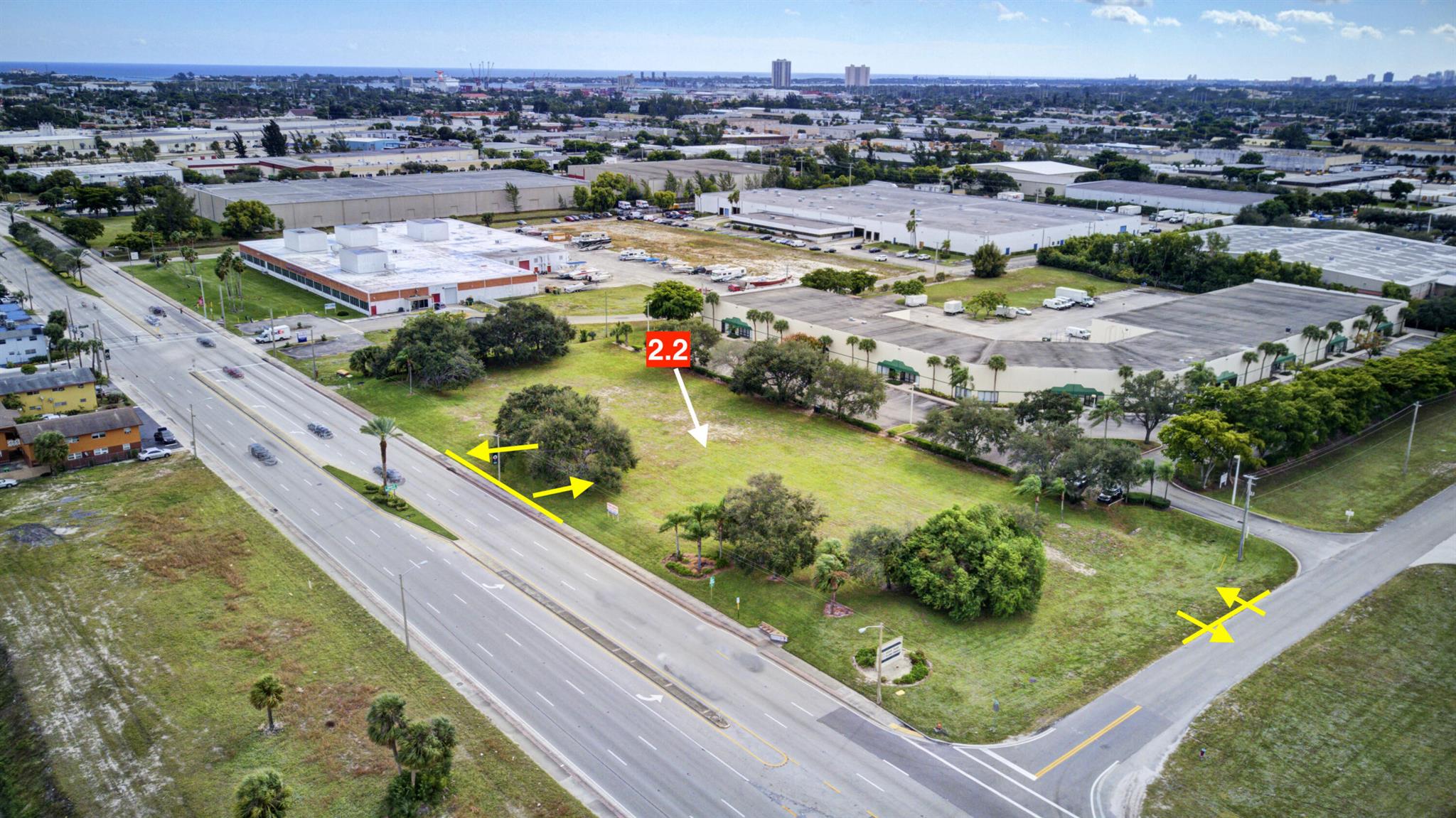PRIME COMMERCIAL LAND on Blue Heron Blvd, East of 95. 490' of Frontage. This parcel sits on the major artery leading to the Port of Palm Beach and Singer Island Beaches/Resorts. Zoning allows for Hotel, Retail Plaza, Restaurant, and many other use/s.Listing Information subject to change and withdrawal without prior notice.