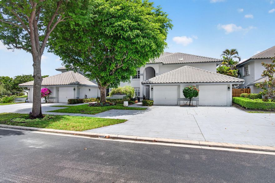 Beautiful first floor condo in the sought after Briarwood community in Indian Spring. This large condo is perfect as a snowbird's retreat or for the all year round homesteader. Fantastic floor plan with open concept living room and dining room plus a glass enclosed in Florida Room that increases your living space. The view is amazing with the Zen rock garden and the panoramic water view. Eat in kitchen with Stainless Steel appliance and sliders to side patio which is perfect for a Barbeque grill. Large master bedroom features a huge walk in closet. The master bathroom has a dual sink vanity, separate shower and soaking tub. The condo features a one car garage plus an additional parking pad for guests. Small pets welcome.