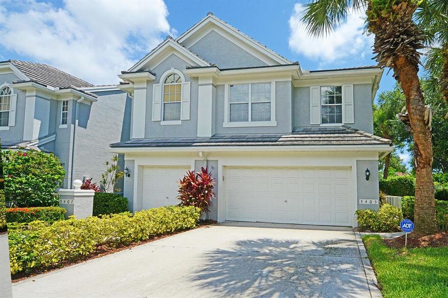 Desirable Boca location with all A rated schools & 2.5 miles from FAU & Lynn University. Tile roof updated in 2009. End unit, vaulted 20' ceilings in master bedroom with spa tub, open floorplan and 2 car garage make this CBS townhome live like a single family. 3 bedrooms and 2 1/2 baths with wainscoting and upgraded crown & wall moldings throughout house. Also has Central Vac, skylight and on the same grid as Boca Mall. Close to 95/Turnpike, Whole Foods and walking distance to Town Center Mall, Starbucks, Rocco's Taco, Total Wine, Joseph's Market and much more! Enjoy all of the amenities in this upscale community including a manned security guard, 2 heated pools, 2 tennis courts, a basketball court and a playground. Don't hesitate with lack of inventory and unprecedented low interest rates