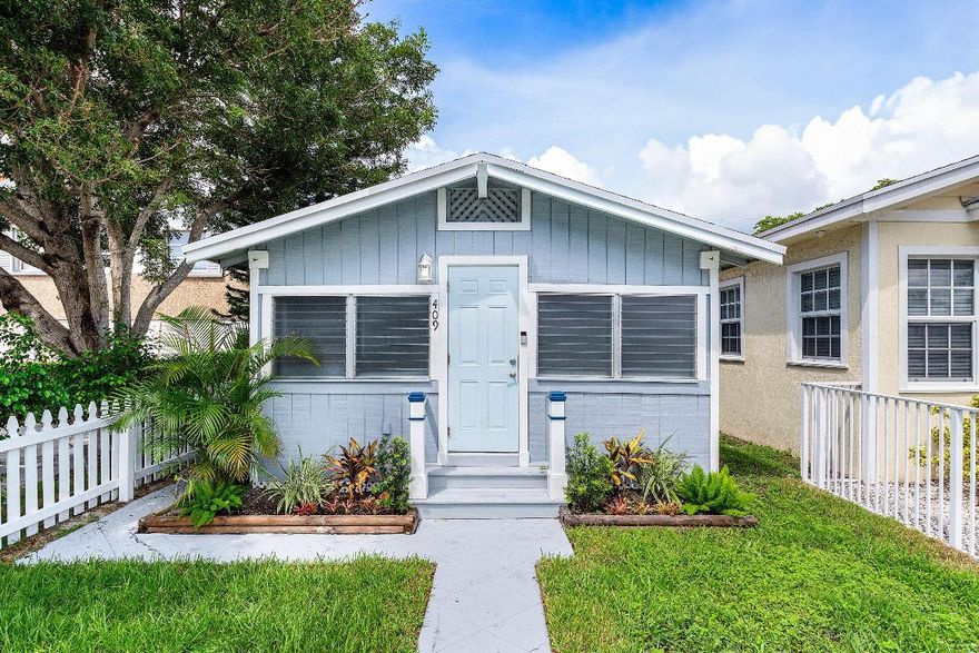 This gorgeously updated cottage is walking distance to the heart of Lake Worth. This home is the perfect blend of classic coastal charm with all modern conveniences. Impact glass throughout with all new systems and appliances. Glass enclosed front porch and lush landscaping throughout the fully fenced yard and private backyard retreat. Do not miss this opportunity, schedule a private tour today!