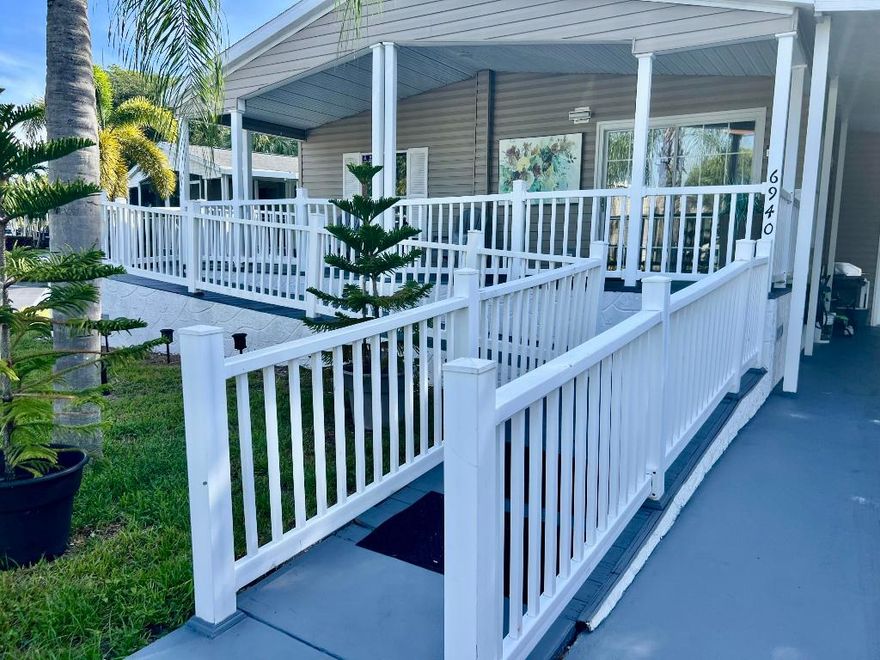 THIS IS A 2/2 MANUFACTURED HOME WITH A FLORIDA ROOM CONVERTED INTO A 3RD. BEDROOM. DEERFIELD LAKE IS A 55+ COMMUNITY CLOSED TO MAJOR ROAD, AIRPORTS, HOSPITALS, RESTAURANTS, SHOPPING AND MUCH MORE. THE COMMUNITY HAS A SMALL FITNESS CENTER, SHUFFLEBOARD, PICKLEBALL, HEATED SWIMMING POOL, LARGE CLUB HOUSE THAT OFFERS LOTS OF ACTIVITIES AND FREE WI-FI. THIS HOME IS TOTALLY REMODELED WITH LOTS UPDATING. THE MONTHLY LOT RENTAL IS $1,150.00 THAT INCLUDES: WATER, TRASH REMOVAL AND LANDSCAPING.