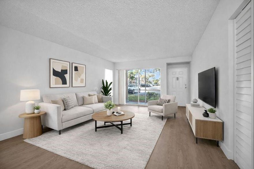 Welcome to Azalea Village--this newly renovated 1-bed, 1-bath residence offers 780 sq ft of modern comfort in a lush, garden-style community. Thoughtfully updated with black finish appliances, granite-style countertops, cherry cabinetry, and faux-wood flooring, plus in-home washer/dryer and a screened patio or balcony. Amenities include two sparkling pools, tennis & volleyball courts, 24-hour fitness center, and pet-friendly living--all moments from the best of West Palm Beach.