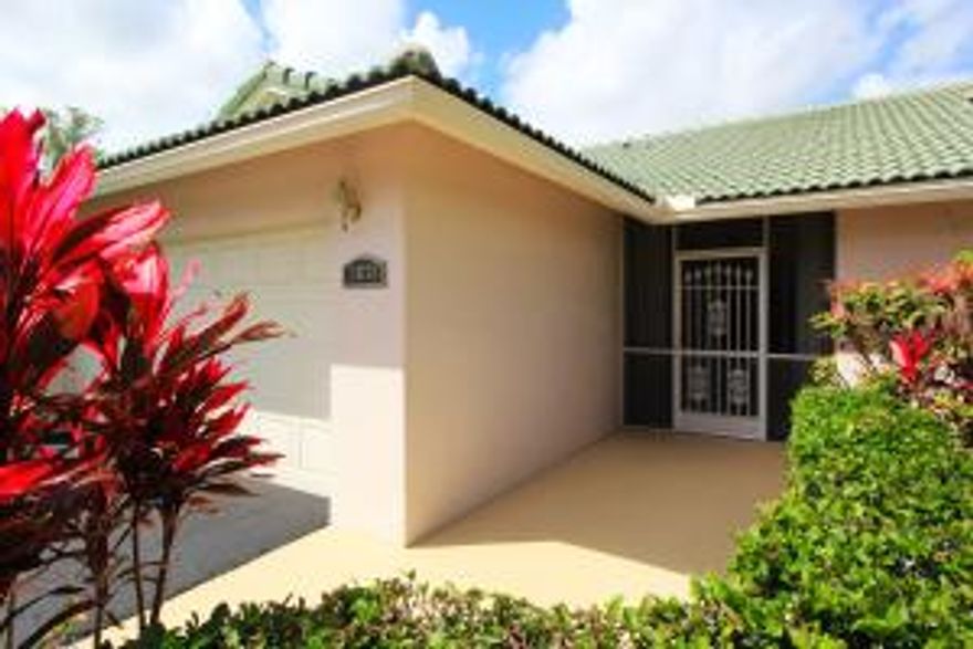 SELLER MOTIVATED, ALL OFFERS CONSIDERED! AS IS, Well maintained, open & bright, best describes this,2/2/2,detached single family home in one of MOST desirable areas of Boca Raton. Updated kitchen cabinets, & counter tops. Roof 2009, newer A/C, water heater. Accordion hurricane shutters throughout. Walk to shopping & houses of worship. Pets welcome in this meticulously maintained community of 62 homes. Vaulted ceilings, alarm system Closets galore. Right next door to the community pool (rarely used. HOPA (55+ community) but Community allows 12 homes to be sold to any age; children 16 & older are permitted. LOW $220 monthly HOA fees include pool/clubhouse/lawn/cable/taxes for common areas/roofs cleaned every 5 years, homes painted every 7 years. PLEASE NOTE, TAXES REFLECT OUT OF STATE OWNE