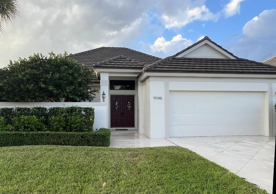One of the very best, in demand, updated communities located on the SW Fork of the Loxahatchee River in the Jupiter-Tequesta area! Only 33 ONE story, CBS, 2019 cement tile roof,  A/C 11/2023,  2 bedrooms, 2-1/2 Baths, 2 car with golf cart space garage. Turtle Creek East Clubhouse offers heated salt water pool, outdoor kitchen, community & exercise rooms. Although a RARITY, currently there is a DOCK for sale in the community to be purchased only by TCE owners. HOA Fee includes lawn maintenance, exterior house painting (that has just been completed) mailbox, community management, common areas, and Reserve accrual.Turtle Creek Club and Tequesta Country Club are nearby but NOT MANDATORY.