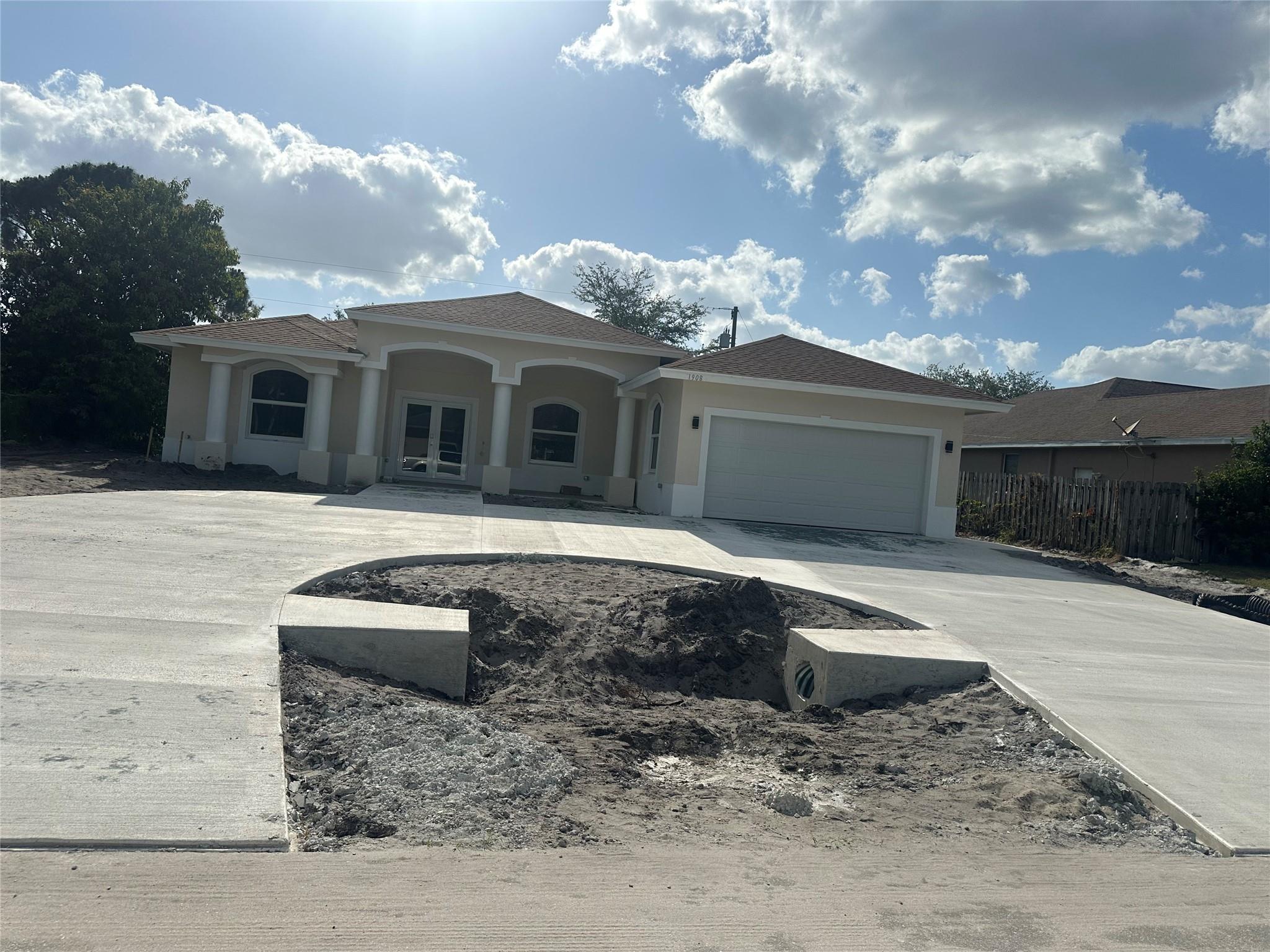 Brand new construction 4 bedrooms and 3 1/2 bath to be finished within a month. Features 24x24 porcelain tile throughout. Kitchen with white shaker 42" cabinets with crown molding. Quartz countertops throughout home.. All windows and doors are impact glass . Patio with summer kitchen and cabana bath. Formal living and dining rooms. This one won't last ez to show.