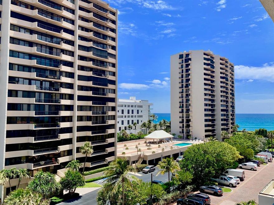 COMPLETELY REMODELED 2BR 2BA oceanfront condo with all tile flooring, newer appliances + AC. PLUS ALL IMPACT GLASS Sliding Doors and Covered garage parking space #205. Interior full size laundry room. Storage Locker #85 lobby. South facing balcony off living areas and master BR plus bonus balcony over pool deck off kitchen area. Enjoy the split bedroom spacious and open floor plan. Cote D'Azur is located mid Singer Island and features 2 Towers, unmanned security gate, tennis courts, heated pool and elevated deck, fitness facilities with sauna, library meeting room, beach walkover to the beautiful freeform Singer Island beaches. Rentals OK Year 1 - 2x per year, 90 day minimum. On Site management and maintenance staff. QUALITY CONDO with low overhead compared to other oceanfront condos.