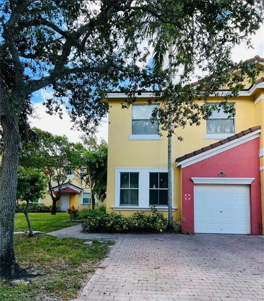 Spacious beautiful end unit 4/3 with a one car garage. Private guest bedroom and bath on the first floor. Washer and dryer on second level and guess parking nearby. Conveniently located in a gated community close to shops, restaurants, and schools. Wellington Mall 5 minute away. Credit score 680+