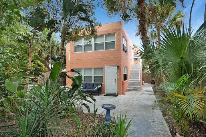 Presenting a prime investment opportunity in Lake Worth Beach: a turn-key quadplex just 1 mile from the beach and 2 blocks from the shopping and restaurants on Lake Avenue. Each of the four 1-bed, 1-bath units is fully equipped, featuring impact windows, tropical landscaping, and off-street parking for 4 vehicles. Enjoy a spacious patio area and $114K annual gross Airbnb revenue.