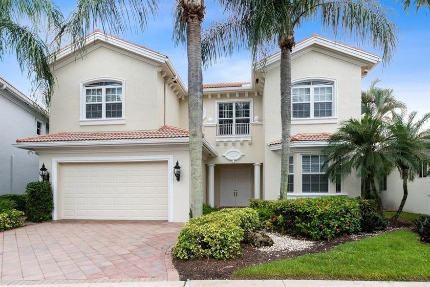 VIEWS VIEWS VIEWS, lake and golf course views from this fabulous property in the very desirable Woodfield Country Club in central Boca Raton. IMPACT WINDOWS THROUGHOUT, plantation shutters and remote control window shades remain. Great floorplan with master bedroom and one other bedroom en suite downstairs and three other en suite bedrooms and a closed loft upstairs. All bedrooms, stairs and second floor feature beautiful wood floors. The magic of this house is the view and the wonderful sunny south facing living spaces inside and out. This home really functions so well and offers the best in Florida living. Come and see the magic of this setting and view from this home. Mandatory Membership required. The Woodfield Country Club recently renovated the clubhouse, fitness, wellness center and pool complex at a cost of $26,5 million with NO special assessment. The Golf course will also be completely renovated in 2019. Check out www.woodfield.org for more information on amenities.