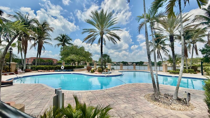 Beautiful 1/1 at Villaggio in Miramar.  Mediterranean style gated community. Tile floors throughout. Large primary bedroom and bathroom with high ceilings.  The community has many amenities such as indoor basketball, pool, gym, splash pad, volleyball court, gated, 24 hr security, walking trails and bbq grills.