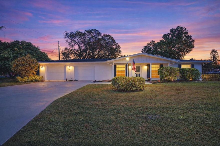 3 Bedroom 2 Bathroom Corner lot Concrete Block Home (they don't make them like this anymore! been through all the storms and still standing strong!) Desirable East St Lucie River park/ White City Area. Huge savings with County Only Taxes. New A/C New Septic, Hurricane Shutters, 2 Car Garage with workshop room. Huge Corner lot with Split yard Fence that keeps pets separate from patio area. 
Kitchen and bathrooms have been updated.  23x11 A/C'd Florida Room. Freshly Painted. Lots of storage. 200 amp buried electrical service, updated copper plumbing  Updated Hurricane Garage door (2004) 35 year dimensional shake roof (2004)Terrazzo floors under the carpet beautiful for the MidCentury Modern look! Charming Front Porch, Close to US 1, 20 Min to beaches.