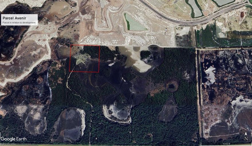 Just over 8 Acres of land for redevelopment, directly adjacent to the massive 4800 Acre Avenir development. Current zoning is AR Agricultural Residential. Rezoning for multi-family residential or commercial are both strong use cases. Property has right of way easement to Northlake Blvd. All of the property is out of the flood zone ( Zone X ) however some wetlands do exist on the property.