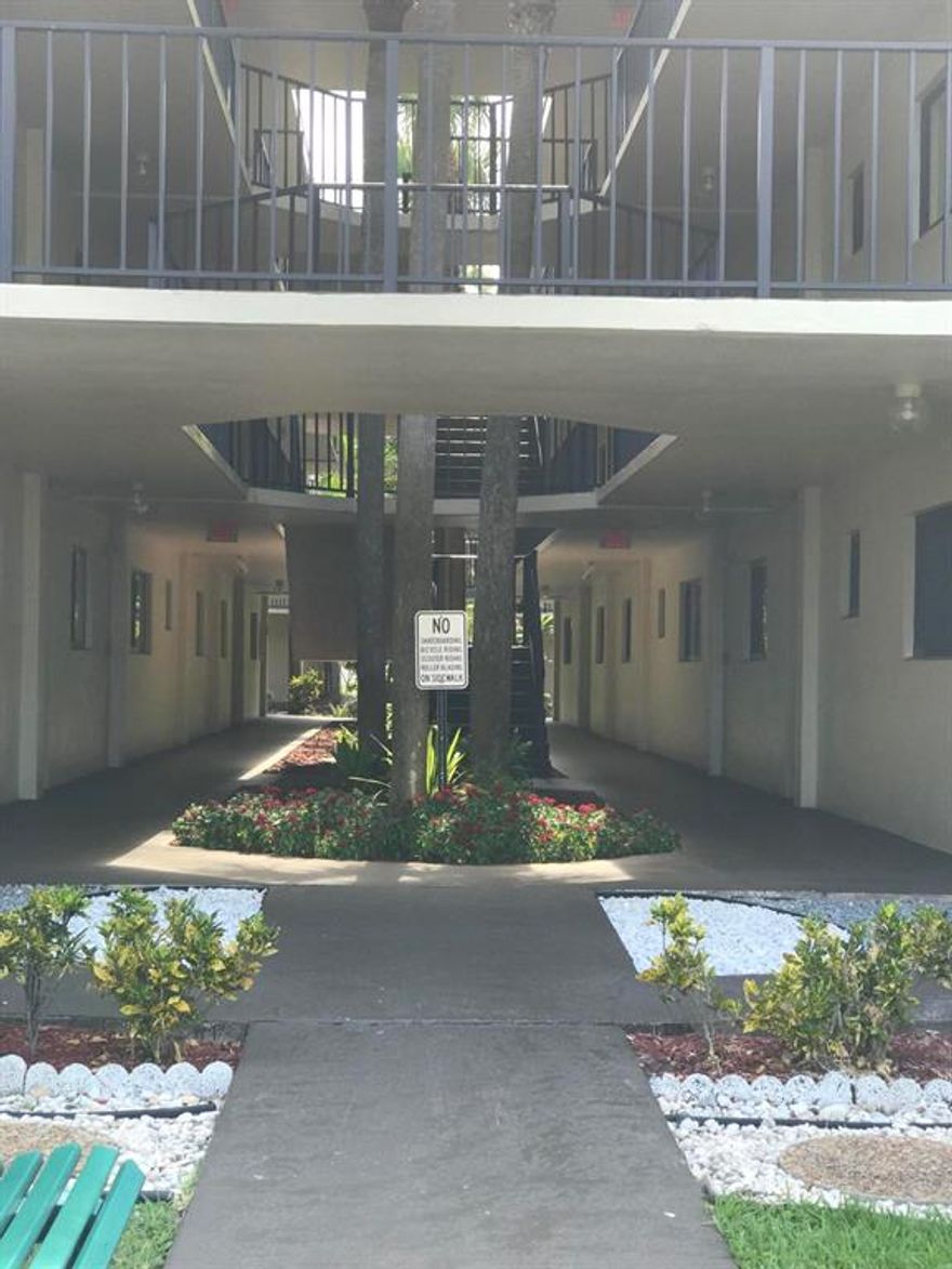 This condo is in an all age permitted building
(elevator) with a beautiful garden view.  There are 2 bedrooms, 2 baths & a patio which is screened & has vinyl windows to keep out the rain.   The kitchen has newer appliances & the washer/dryer is 1 yr. old.  A/C has been replaced.  
Most furniture can remain but removed if not wanted.