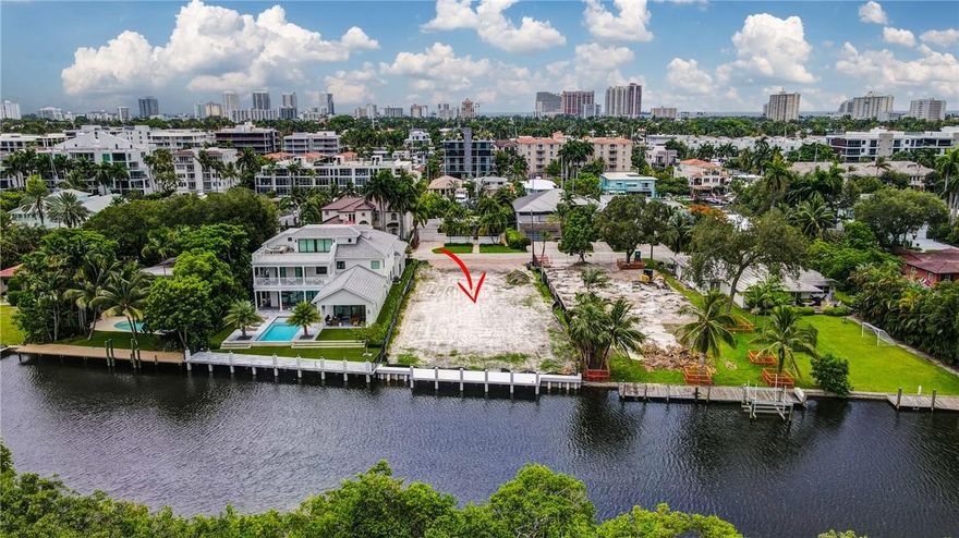 A truly unique natural waterfront and secluded park-like setting on Lake Stranahan in Victoria Park! Expansive 14,000+ sq ft waterfront vacant property with private and serene mangrove views.  NEW 75 FT SEAWALL & CONCRETE DOCK, FULLY PERMITTED TO CURRENT HEIGHT REQUIREMENTS, IMMEDIATELY READY TO BUILD!  Boater's set backs are 5ft in this community and waterway, perfect for smaller boats. The owner has invested significantly to develop the site, plus a brand new custom home is currently being built next door. Take advantage by saving valuable time and expense by having a full set of permit-approved stunning Modern architecture plans by Bob Tuthill, approximately 5,800 air-conditioned sf. Enjoy highly desirable proximity to the Annie Beck park, shops and restaurants of Las Olas Boulevard.