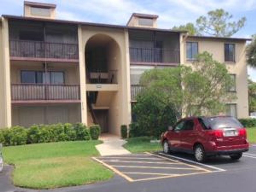 Super Clean, New Paint, New Carpet, New Window Treatments, New Shower Doors, New faucets, Tile in Living/Dining Room, Kitchen, Baths, Stackable washer/dryer in unit,Storage Closet, Assigned Parking1 Small pet OK,(under 25 lbs)No Residents under 18 per COA rules,  Super nice community with clubhouse, pool tennis, shuffleboard, picnic area,etc. Social event schedule during snowbird season,