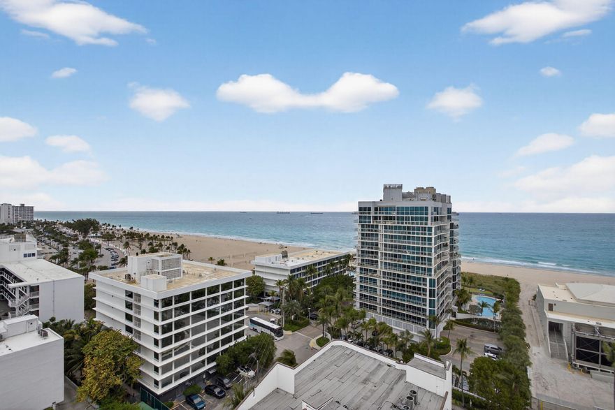 WOW MILLION DOLLAR VIEW! Spectacular panoramic views from every window of the Ocean, Port Everglades, Marina and more! Oversized, corner unit on a high floor in Harbor Beach, true rare find! Impact glass windows, Glass balcony, flexible floor plan, 1/1.5 with laundry in unit . Steps to the sand and the best beach in Fort Lauderdale. Walkable to restaurants, bars, and new Marina Village at Bahia Mar, and Pier 66. Short drive to the airport, cruise ships, and las olas. Covered DEEDED parking, 24/7 front desk & security, brand new clubhouse, updated gym including pelaton, pool overlooking lake mayan with kayak dock! Must see in person, incredible views!
