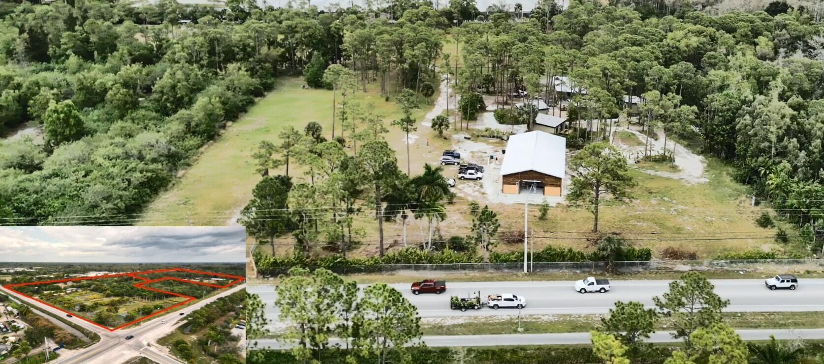 9.99 cleared acres in a Prime location between West Palm Beach, Wellington and Westlake in Palm Beach County. One of the last few large parcels available on Okeechobee Blvd. 2 Finished Barns and 3 Accessory Lounge Buildings with full Bathrooms. Designed & built for energy efficiency. Perfect Acreage to add to a Land Bank Portfolio. Create your own self-sustaining lifestyle and Agritourism venture where you can live, work and play. Agriculture/Residential Zoning allows:Barns, Covered Arenas, Ag structures, Agritourism Events on Bona Fide Ag property.RV's and boats permitted.Additional Acreage available for a total of 20+ Acres -Minutes to Turnpike and International Airport. All measurements and outlines are approximate!