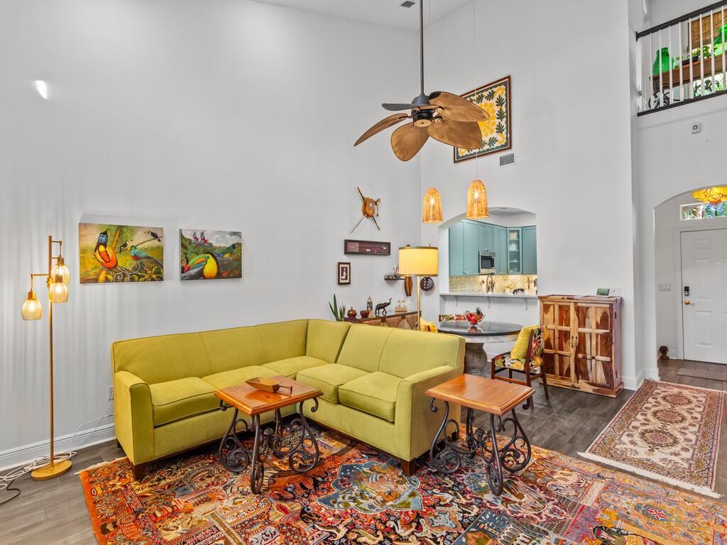 This fully renovated townhouse in a sought-after tennis community features robin's egg blue kitchen cabinets, quartz counters, mosaic backsplash, and premium Bosch appliances with induction cooktop and Cafe ovens. Enjoy epoxy garage floors, impact windows, a 2022 roof, and a two-car garage. Close to shopping and beaches. Tennis fee and HOA included in rent. Smoke-free property; pets allowed.