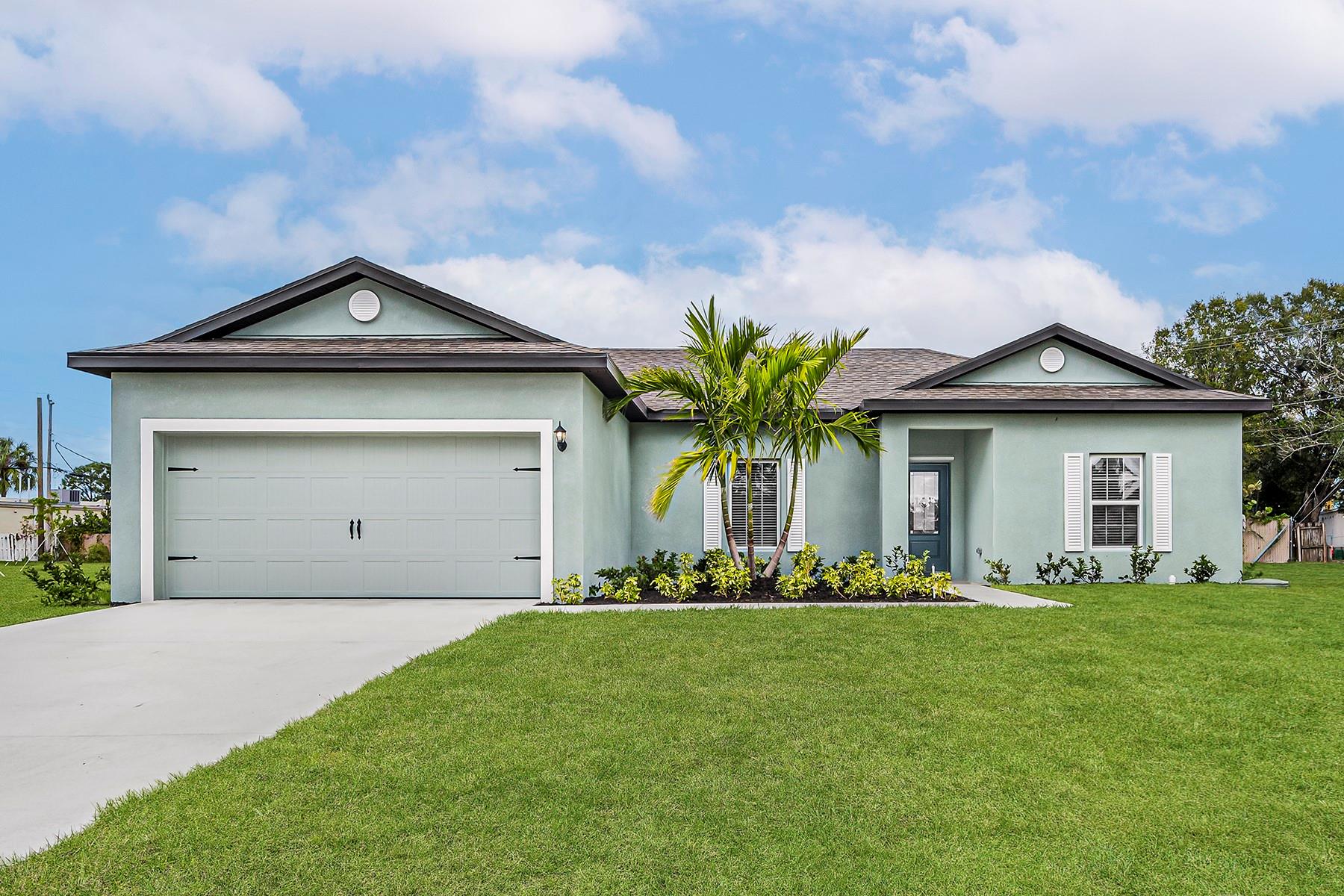 Ask about our Summer Savings incentives! Your family will love calling Vero Beach home! Relax on beautiful beaches, stroll through a vibrant downtown with local shops and restaurants, and enjoy staycations at Disney’s Vero Beach Resort or McKee Botanical Garden. Shop at the Vero Beach Outlets or cool off at the North County Pool—all close to home. Located in Vero Lake Estates, the spacious one-story Crane plan features 3 bedrooms, 2 baths, and an open layout perfect for gatherings. The chef-ready kitchen boasts wood cabinets, granite countertops, stainless steel appliances, and a large island. With no down payment, builder-paid closing costs, and all upgrades included, your dream home is within reach! Plus, enjoy a large backyard and smart home features for modern living.