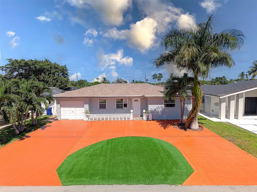 Fully remodeled pool home with water view. No expense has been spared. Roof is 5 years old, tankless water heater,new washer/dryer. New driveway and artificial turf throughout exterior. New pool pump and new windows. New kitchen and bathrooms. New electrical panel with breakers. Home can be used as a 4 bedroom or you can rent out the opposite side of the home as a 1 or 2 bedroom apartment. Seller offering up to $2000 credit toward buyer closing costs if buyer uses sellers preferred lender. Buyer is not required to use the preferred lender to purchase the property.