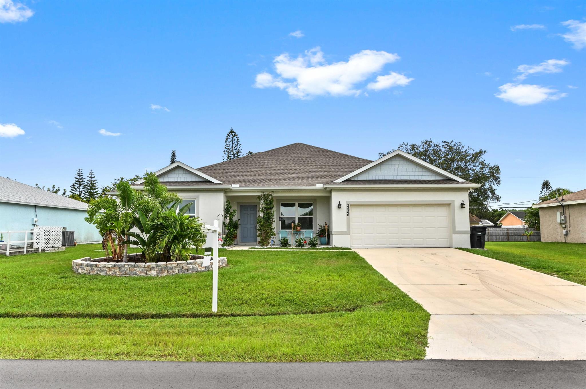 Welcome to this beautifully maintained 1-story home offering 4 bedrooms, 3 full baths, and 2,572 sq ft of living space perfect for families of all sizes! Located in a non-HOA community, this property provides freedom and flexibility without restrictive rules or fees.Step inside to discover stylish LVP flooring throughout the main living areas and cozy carpet in the bedrooms. The open-concept kitchen is a chef's dream, featuring a large island, appliances, and ample cabinetry for storage. The expansive layout includes multiple living and dining areas ideal for entertaining or relaxing.