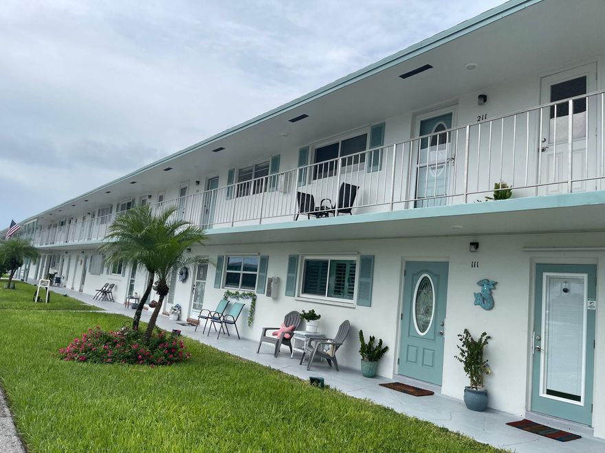 PALM BEACH LEISUREVILLE HAS SO MUCH TO OFFER RESIDENTS. 18 HOLE PAR 3 GOLF COURSE, 3 POOLS, 3 CLUBHOUSES, FITNESS CENTER, GAME ROOM, CARPENTER SHOP, BOCCEE BALL, BINGO & MUCH MORE!!! THIS 2 BDRM/1 BATH CONDO ON THE 2nd FLOOR FEATURES 2 ENTRANCES, TILE, BERBER CARPET, MICA COUNTERTOPS, TILED BACKSPLASH IN KITCHEN, DINING WITH PANTRY, LIVING ROOM, & ENCLOSED PORCH.  THE BATHROOM HAS NEWER VANITY WITH MARBLE COUNTERTOP & SINK, PLUS A COMBO TUB/SHOWER. ENJOY THE EXTRA STORAGE CABINETS IN DINING AREA & ON YOUR ENCLOSED PORCH!!  AC IS A COUPLE YEARS YOUNG, ROOF 2009. WHETHER A PRIMARY BUYER, INVESTOR OR SEASONAL OWNER, IT COULD BE YOUR HOME! CLOSE TO OCEAN, SHOPS OF ALL KINDS, GREAT RESTAURANTS, & MORE! DECOR DOES NOT TRANSFER. FURNITURE IS NEGOTIABLE! LOW HOA DUES, PAID UP REC LEASE, CALL NOW!