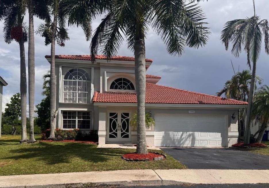 Stunning move-in-ready 3/2.5 LAKEFRONT-POOL home, 2-story home w/Master bdrm on 1st floor, features BRAND-NEW 30+YEARS TILE ROOF, NEW IMPACT DOORS, newer gas STAINLESS STEEL appliances, newer KITCHEN w/wood cabinets, pantry, Quartz counter, walking closets, 24x24inch tile, 2020-A/C, 2022-Diamond-Brite POOL w/color lighting, laminate upstairs floors, private fenced backyard, 2-car garage & Volume ceilings. In desirable Sawgrass Mills community across from Sawgrass Mall which is well-known for exquisite dinning/shopping & entertainment. Next to Flamingo Park offering great amenities like Bike Station/ Soccer/Softball/Splash Pad/playground/T-ball/Tennis/Walking/running Path/outdoor gym. Yard is great for entertaining, multiple fruit trees/near I-75/I-595, Turnpike/Sawgrass Expy. Pet friendly.