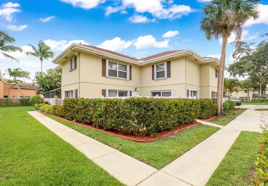 Beautifully upgraded townhouse in Stamford! This Divosta built townhouse has maximum protection upgrades with impact windows and doors, accordian shutters and custom blinds. Upgrades include knock-down finished ceilings, new light fixtures, wood-plank porcelain tiles downstairs and laminate flooring upstairs. Kitchen features granite counters and soft close cabinets. Large, fenced outdoor patio offers ample space for outdoor entertainment. Two large bedrooms each with en-suite bathrooms. Full sized washer and dryer are conveniently located in the downstairs powder room. This home also offers an alarm system, two assigned parking spots, view of lake, community swimming pool, close to schools, shopping, dining and community parks. Call today for your showing!