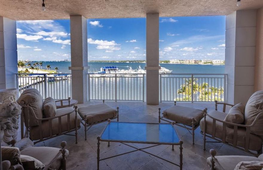 Elegant 4 bedroom 4.5 bath with outstanding intracoastal views, yachts, and Palm Beach. Impeccable condition...Truly the best One Watermark has to offer...Two pets OK.. no weight restrictions!Neutral tones throughout this luxurious living space with gorgeous Paris ceramic stone floors, faux fireplace in living room, large open kitchen, gas fireplace in family room. . One Watermark is undergoing a total renovation... it will be the most luxurious building on South Flagler ... Walk to the Yacht Club... rent a boat slip, enjoy cocktails, lunch, and dinner! Best opportunity on South Flagler... new full service concierge building, with theater, gym, massage room, pool, club room, board room, guest suites for lease, concierge and valet.