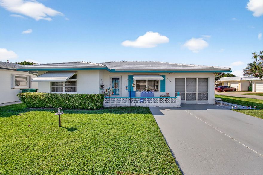 WELCOME TO MAINLANDS OF TAMARAC LAKES, Mainlands 16 / Forsythe Colony Section—Active Adult Community—55+.  Strategically located at 7108 Northwest 75th Street in Tamarac, FL, this single-family residence offers an exceptional opportunity for prospective homeowners. This abode sits at the heart of an enticing neighborhood, conveniently located just meters from the local clubhouse and city bus stop, ensuring easy access to essential amenities and social/commute services.  This corner property prides itself on its expansive outdoor space, offering ample front, side, and back areas, thus providing future homeowners with abundant open space. Its unique layout has great potential and can be customized to suit individual tastes. The front view is adorned with a vast yard featuring a peaceful sitting area for relaxation and outdoor appreciation. Furthermore, accommodation is provided for vehicle storage and parking, with a spacious, deep one-car garage and a generous two-car driveway.  Inside, the home reveals an appealing living area that sets the tone for the property's overall charm. The home's entry path is flanked by two comfortable bedrooms, each featuring large windows for adequate natural light and deep closets for storage.  An elegantly appointed formal dining area awaits, residing adjacent to a well-equipped kitchen, furnished with a stove, dishwasher, and refrigerator. Beyond the kitchen, a sizable walk-in pantry meets storage needs and additionally gives easy access to the garage.  Adjacent to the dining space, a cozy family room is revealed, featuring two oversized windows that bathe the area in abundant natural light. This space offers additional access to a sheltered, screened, glassed-in Florida room - a perfect retreat for quiet reading, morning coffee indulgence, or nightcaps. This unique dwelling caters to a prospective homeowner's spatial needs while serving as an ideal venue for unforgettable family events, social gatherings, or casual rendezvous, thus shaping every moment into a delightful memory.  Mainlands of Tamarac Lakes is a low-maintenance community where the HOA takes care of landscaping and common areas. It's less than 20 minutes from Fort Lauderdale, making it easy to get to the beach, airport, and city attractions. Shops, restaurants, healthcare, and parks are all close by. The area has great golf courses, lots of green space, and plenty of places to relax or have fun. Miami is about 45 minutes away, giving you access to big-city life when you want it.  SUPER LOW $105.00 MONTHLY HOA COVERS LAWN CARE (mowing and irrigation), COMMON AREA MAINTENANCE.  HOT WATER HEATER--2017 A/C--------------------------2016 NEWER UPDATED ELECTRICAL PANEL. COULD BE RENTED AFTER TWO YEARS OF OWNERSHIP.